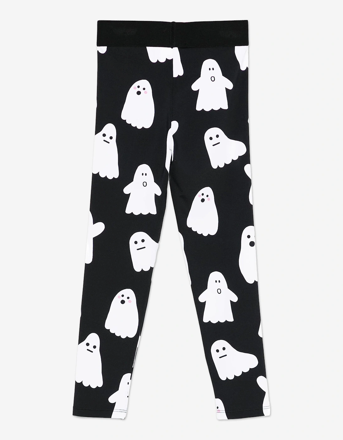 Girls Ghosts AOP Leggings in Black