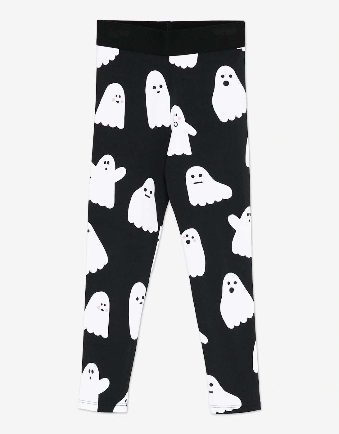 Stella Mccartney Girls Black Ghosts Aop Leggings In  2 Years Size 2 Yrs Kids