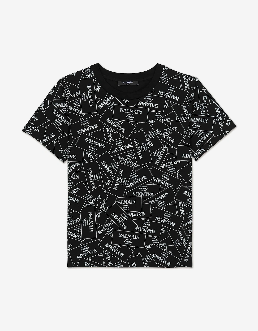 Kids Logo Print T-Shirt in Black, 4 of 3