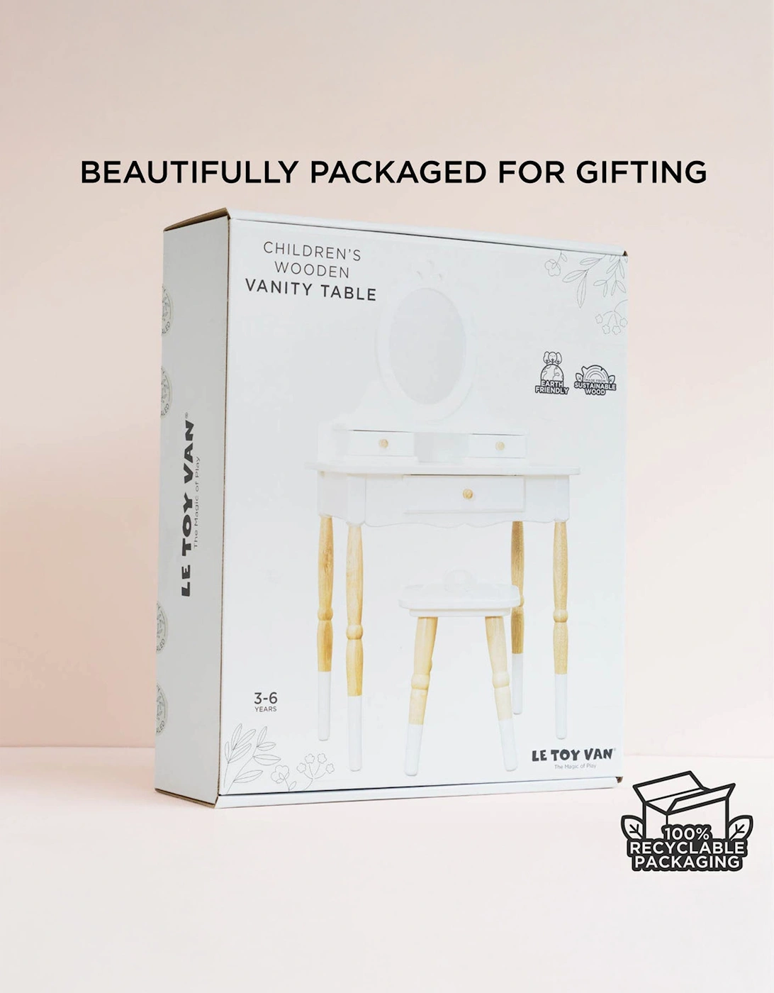 Dressing-up Vanity Table & Stool (W:55 x D:34 x H:92cm)