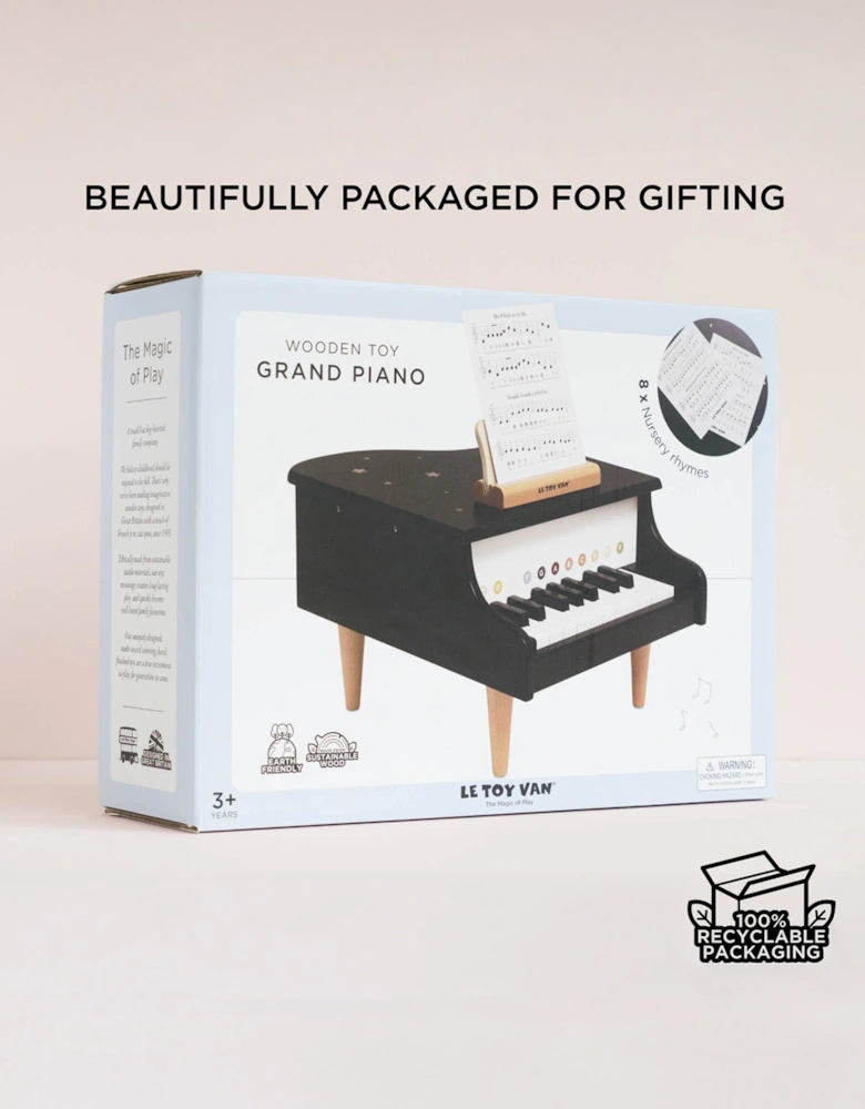 Wooden Grand Piano Toy (W:34 x D:42.5 x H:24.2cm)