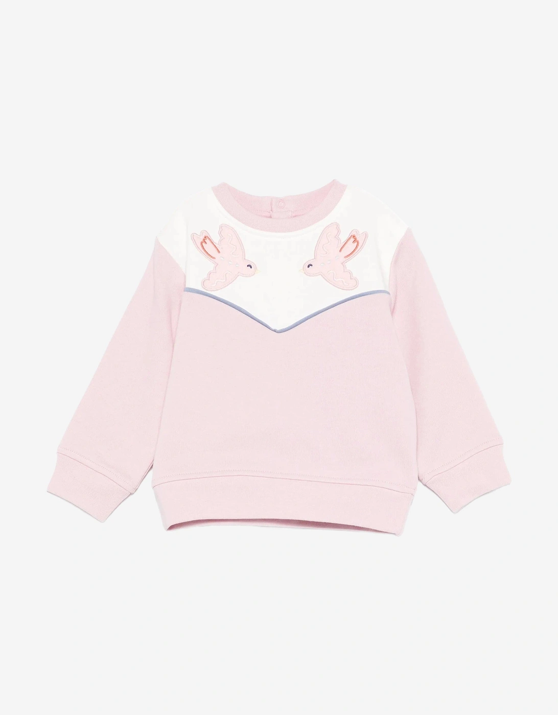 Baby Girls Birds Sweatshirt in Pink, 5 of 4