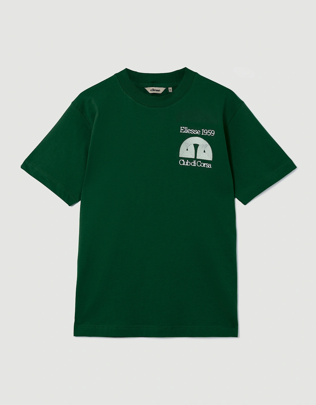 Ellesse Men's Green Club Di Corsa Tee - Dark - Size: 42