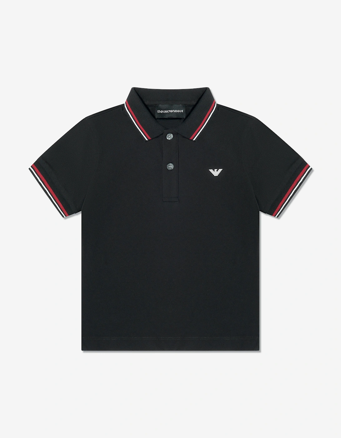 Boys Logo Polo Shirt in Black, 5 of 4