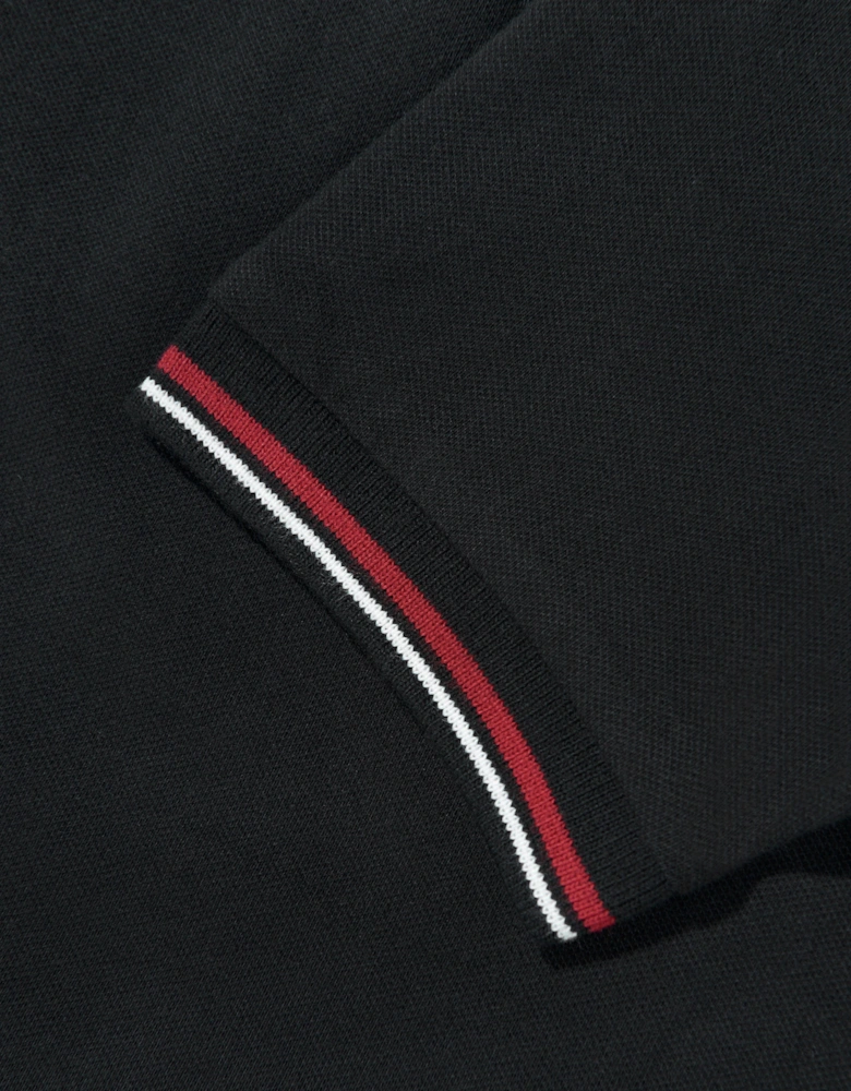 Boys Logo Polo Shirt in Black