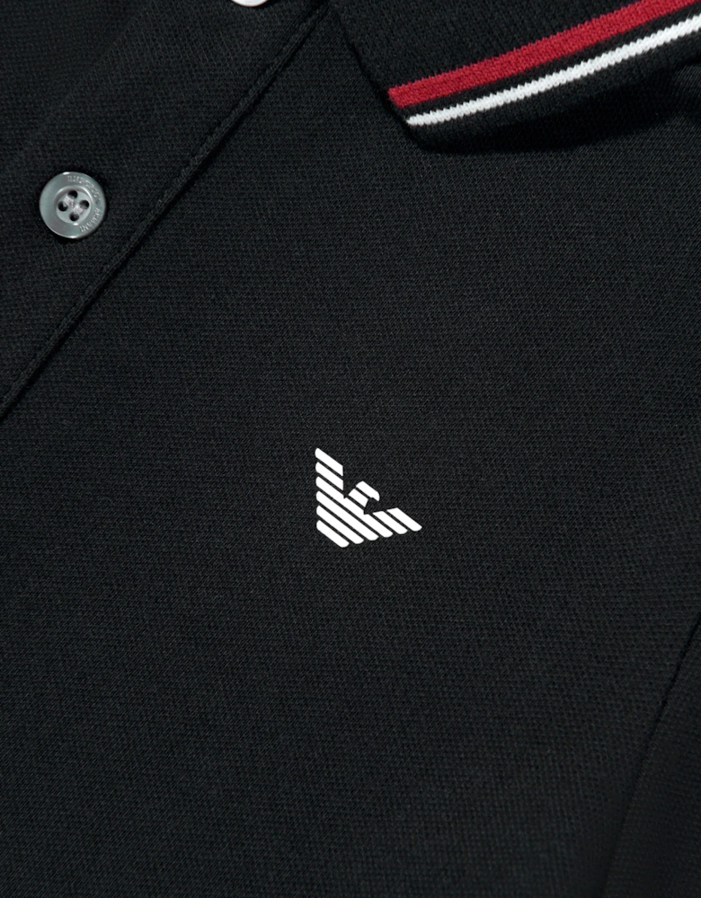 Boys Logo Polo Shirt in Black