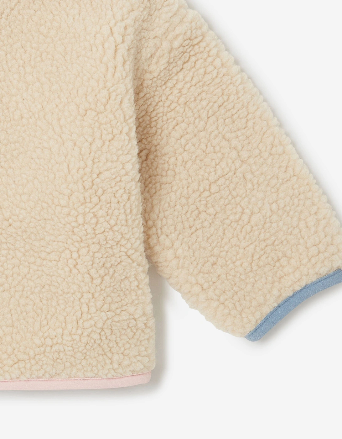 Baby Girls Teddy Fleece Jacket in Beige