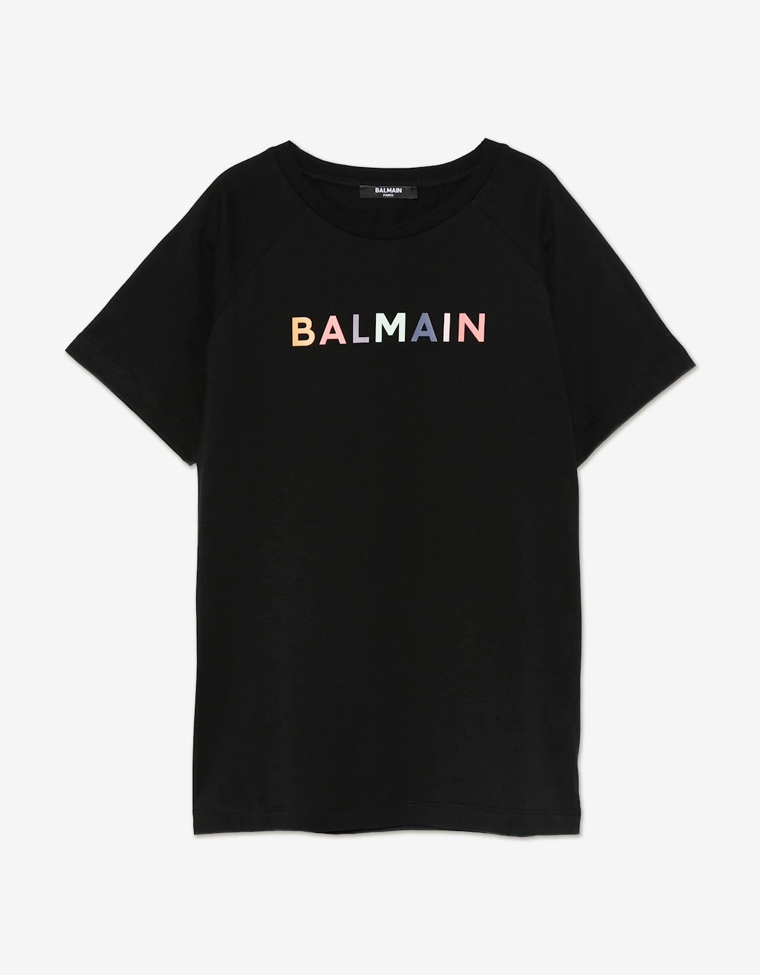 Boys Colourful Logo T-Shirt in Black, 4 of 3