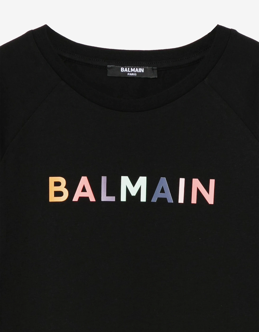 Boys Colourful Logo T-Shirt in Black
