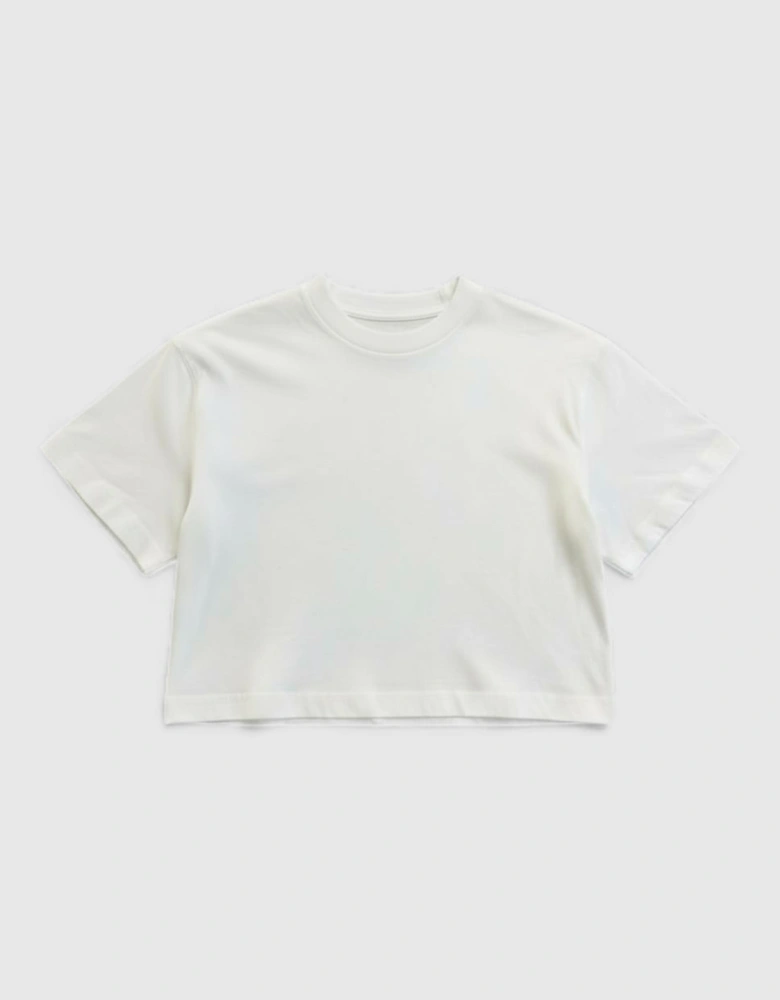 Thick Need Space Crop Tee White