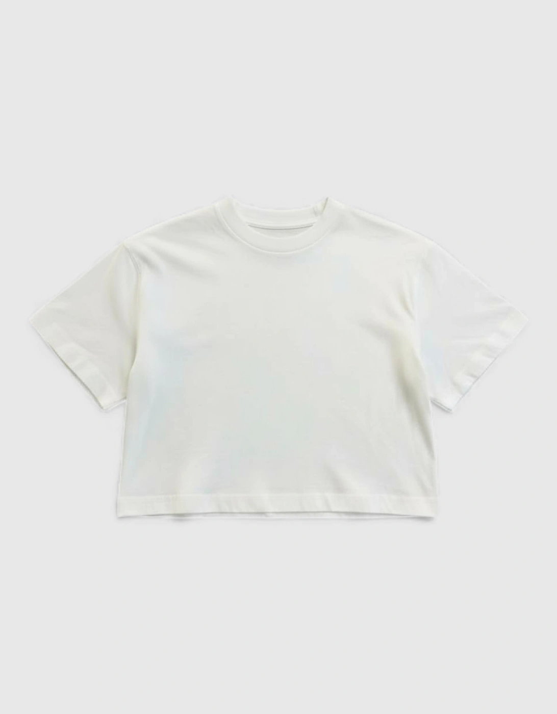 Thick Need Space Crop Tee White