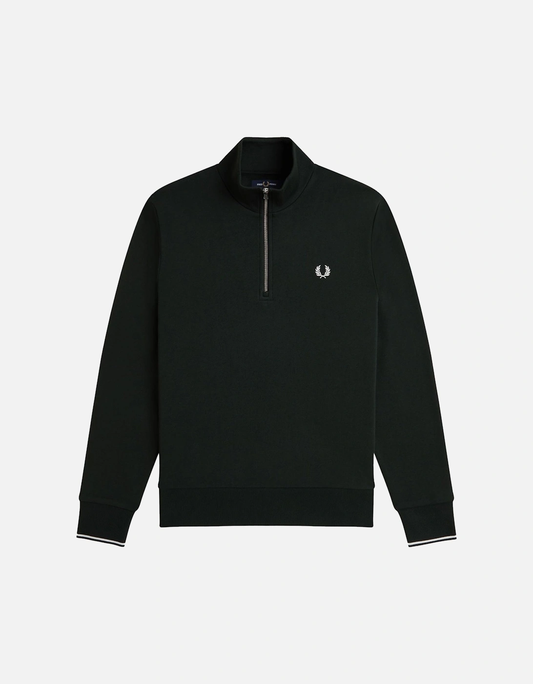 Half Zip Sweatshirt Night Green/Snow White, 5 of 4