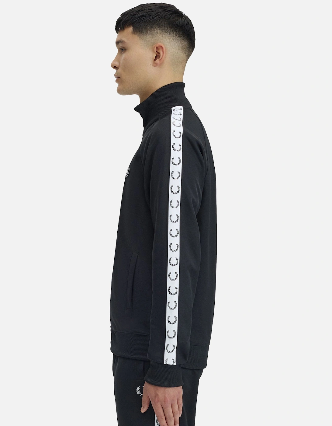 Taped Track Top Jacket Black