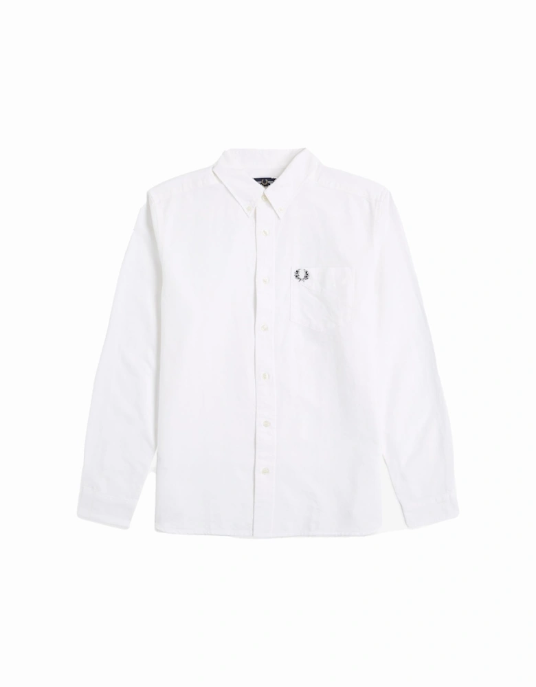 Long Sleeve Oxford Shirt White