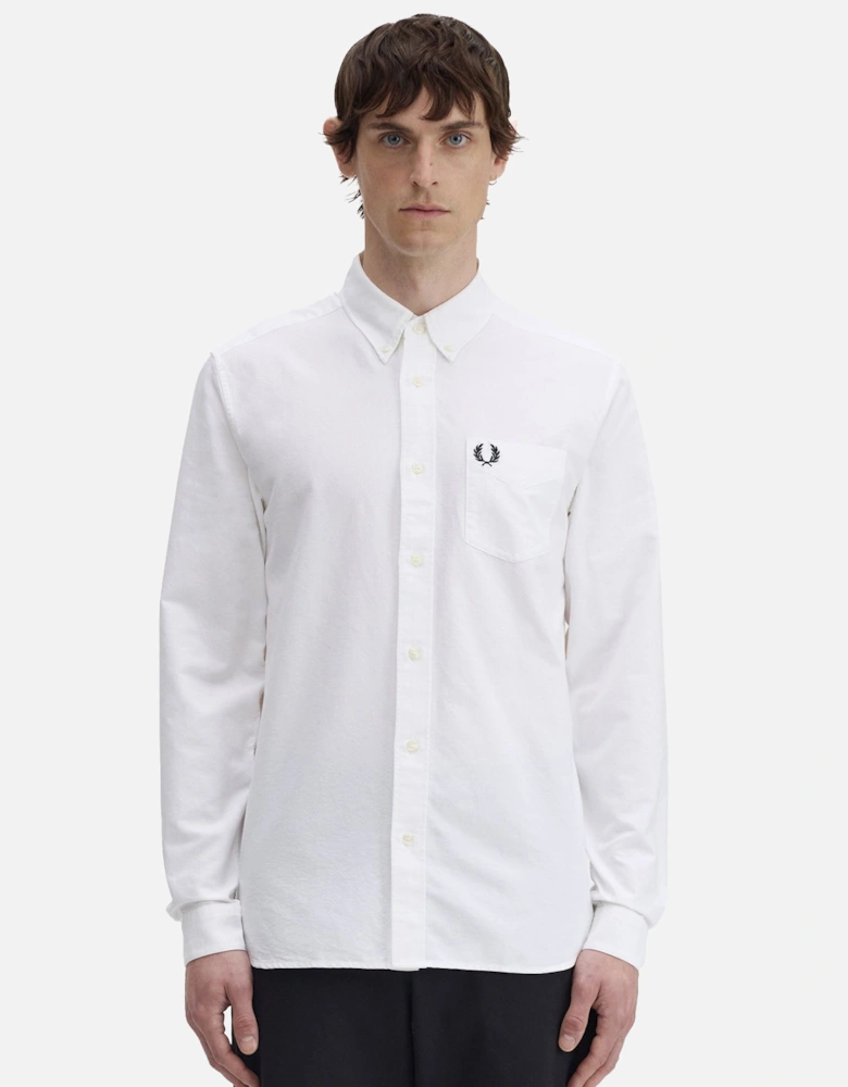 Long Sleeve Oxford Shirt White