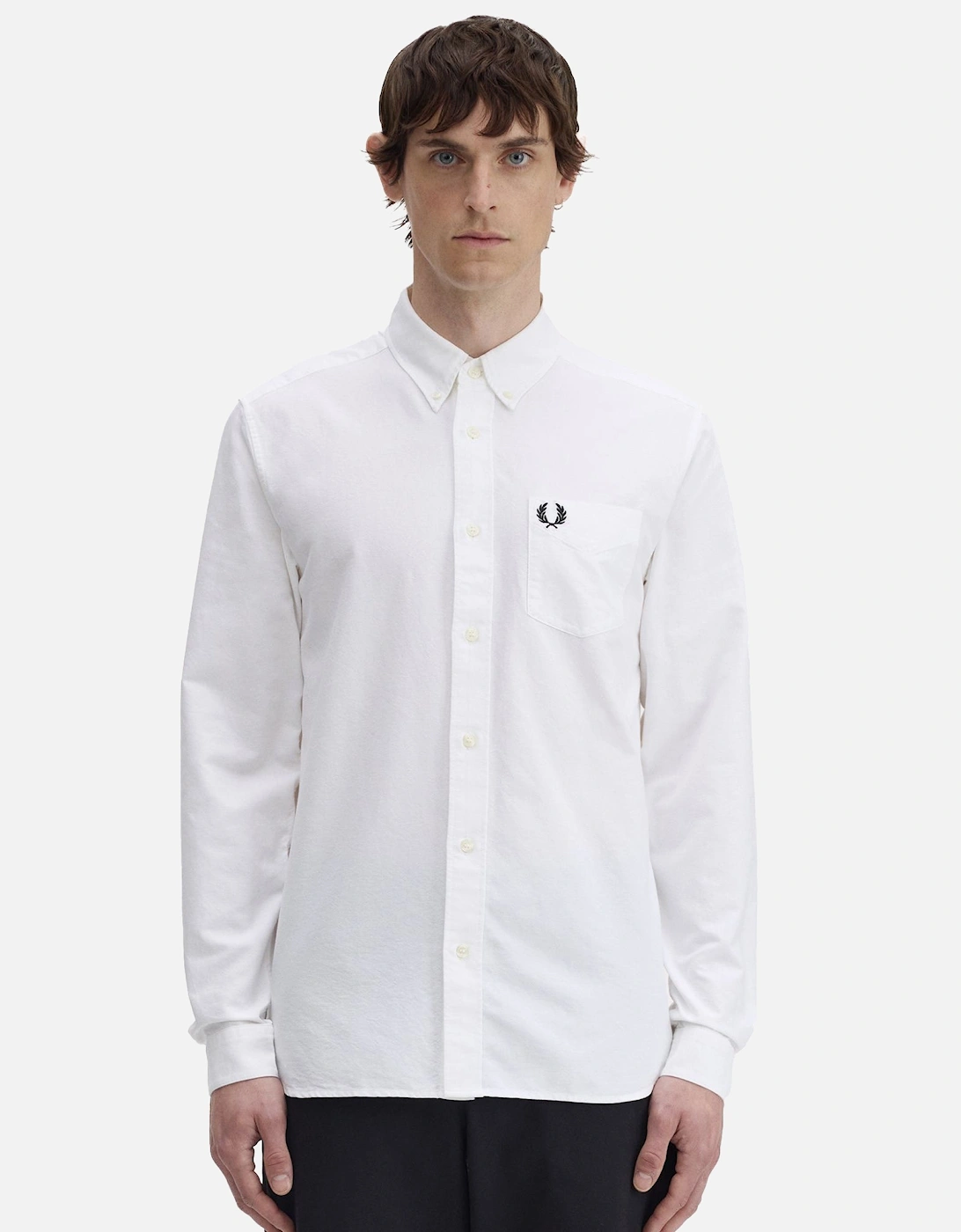 Long Sleeve Oxford Shirt White