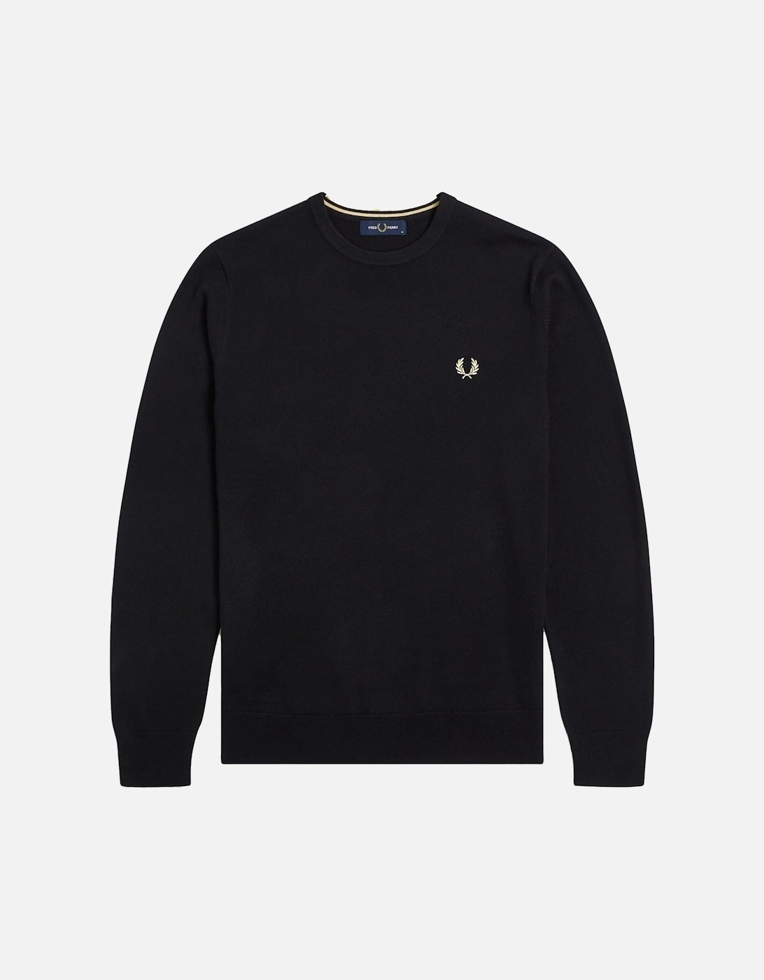 Classic Crew Neck Jumper Black, 5 of 4