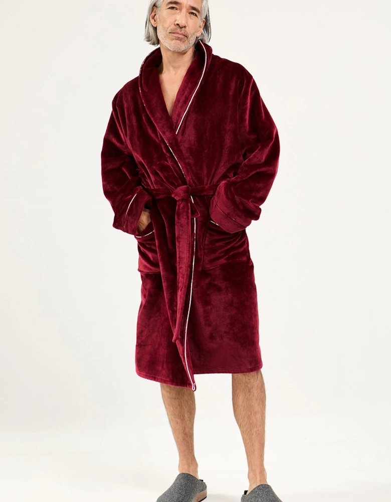 Mister You Super Plush Robe in Claret