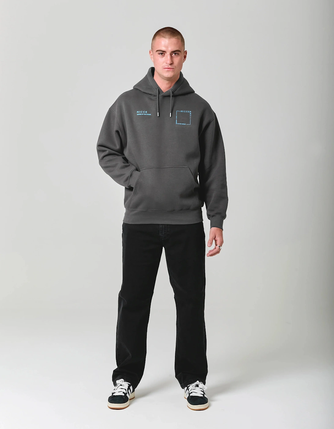 Bicol Back Graphic Hoody - Charcoal