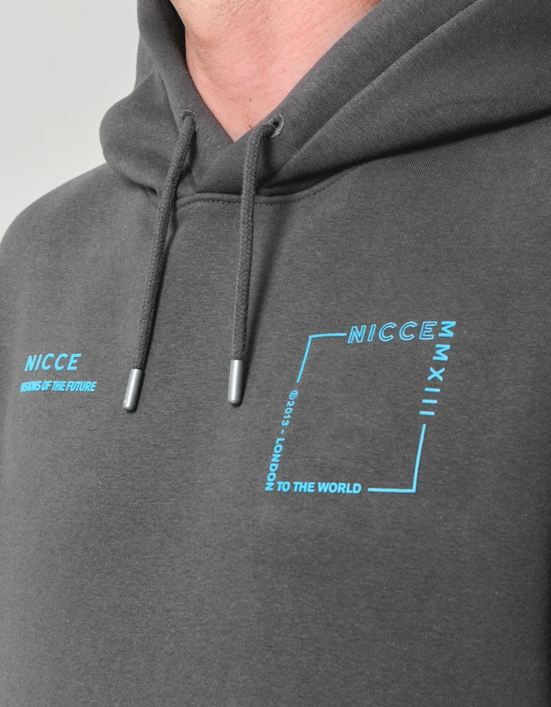 Bicol Back Graphic Hoody - Charcoal