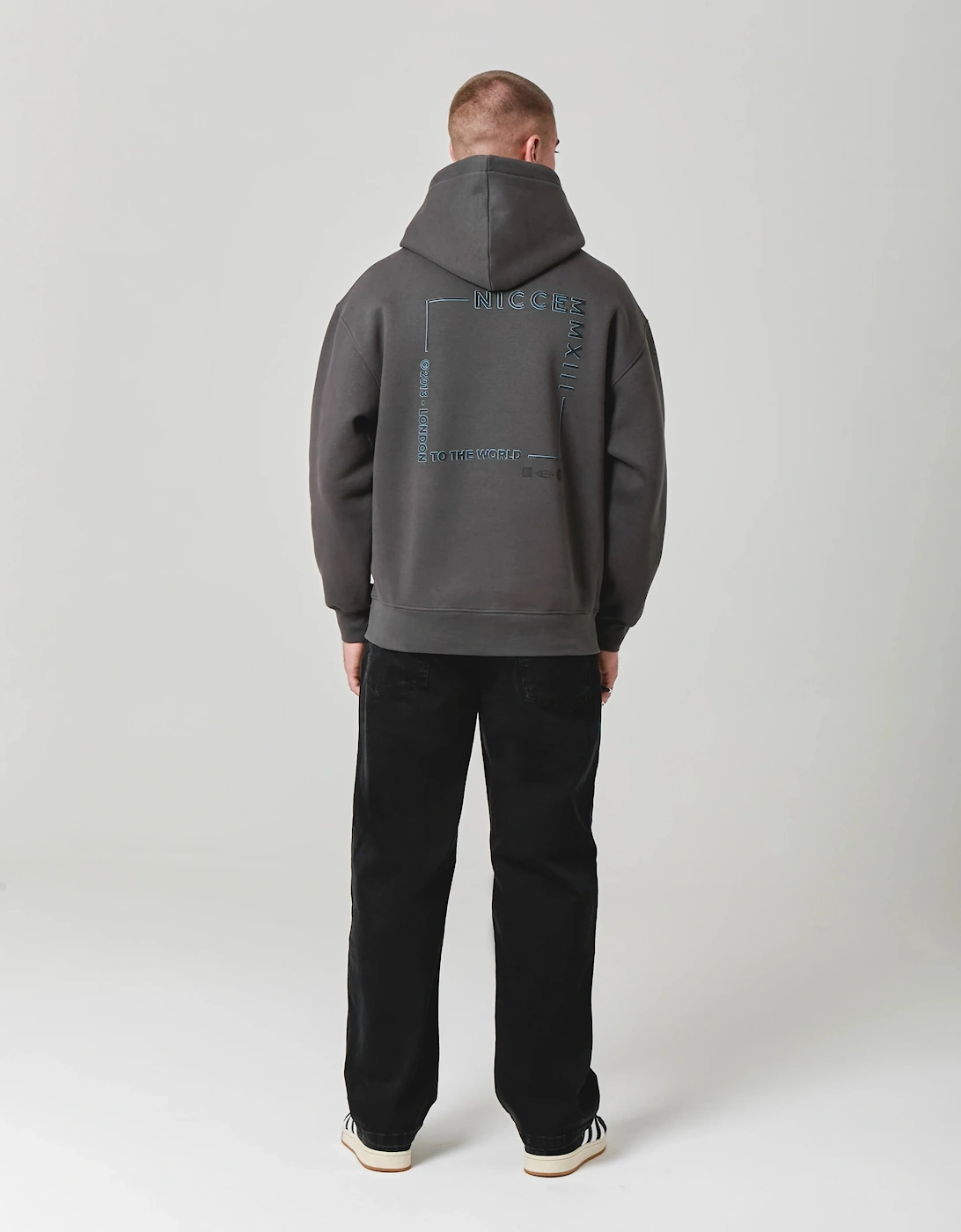 Bicol Back Graphic Hoody - Charcoal