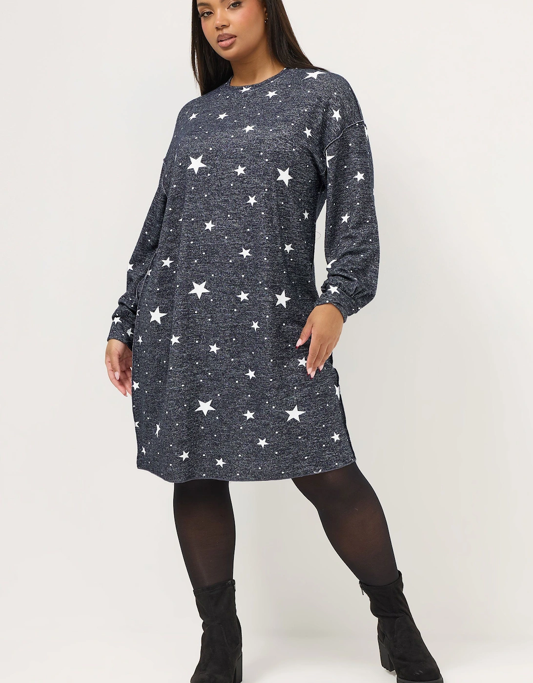 Soft Touch Star Jumper Dress, 2 of 1