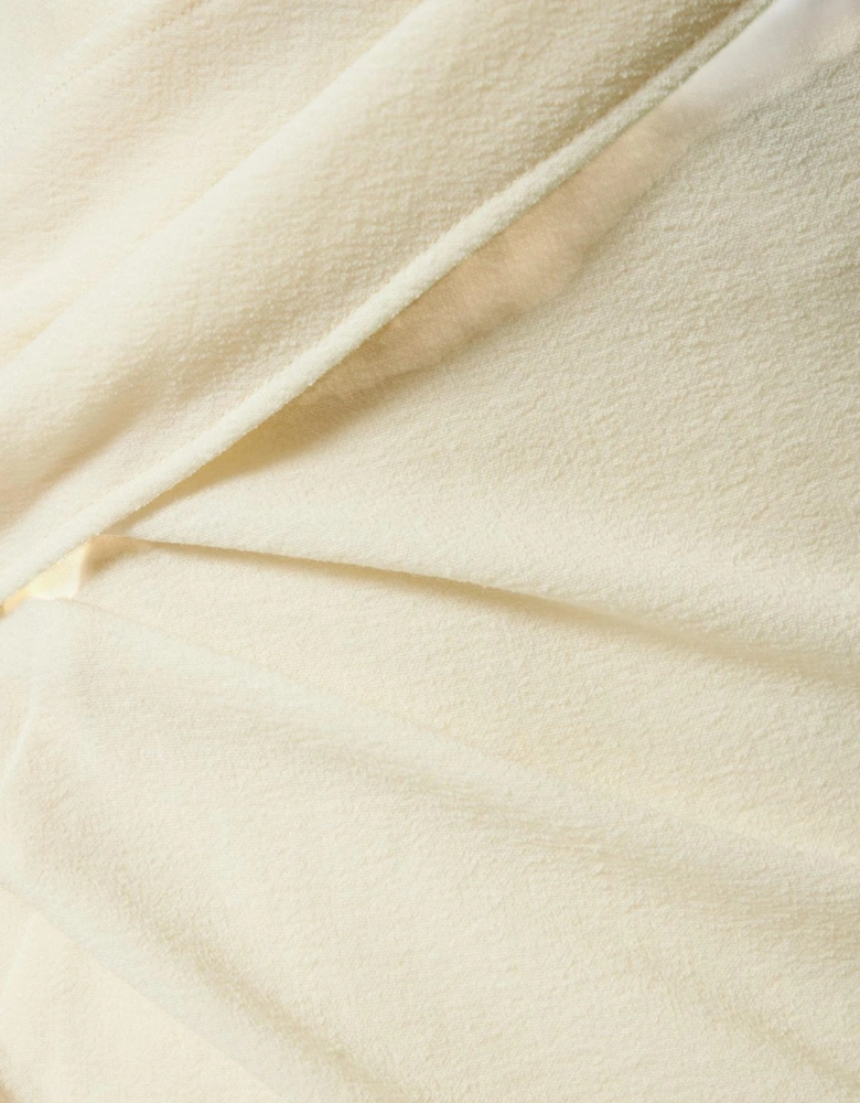 La Robe Abanada Wool Twill Midi Dress White