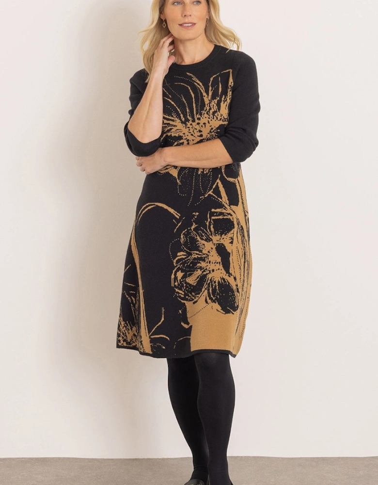 Knitted Floral Dress