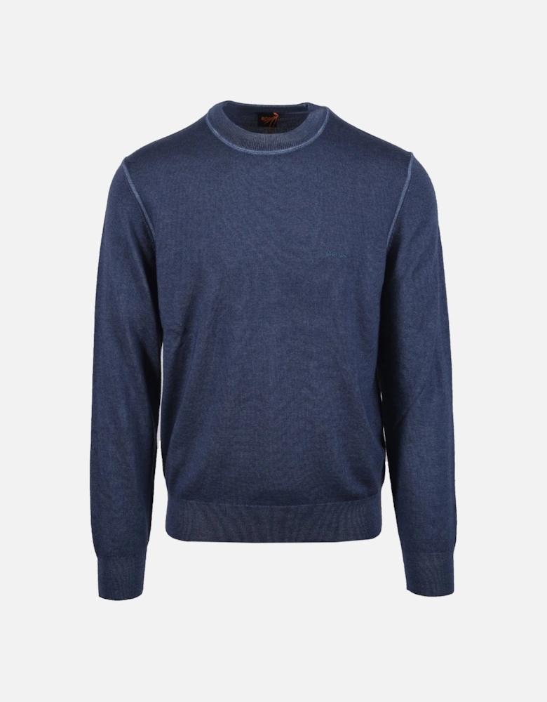 BOSS ORANGE ASTEFO KNITWEAR OPEN BLUE