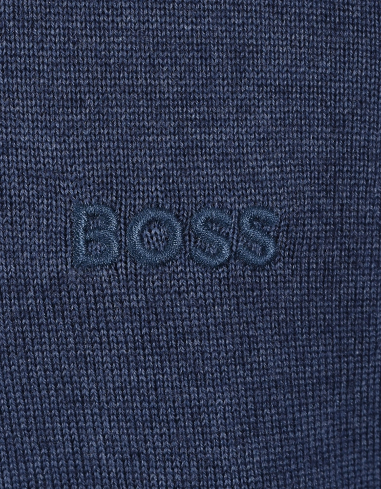 BOSS ORANGE ASTEFO KNITWEAR OPEN BLUE