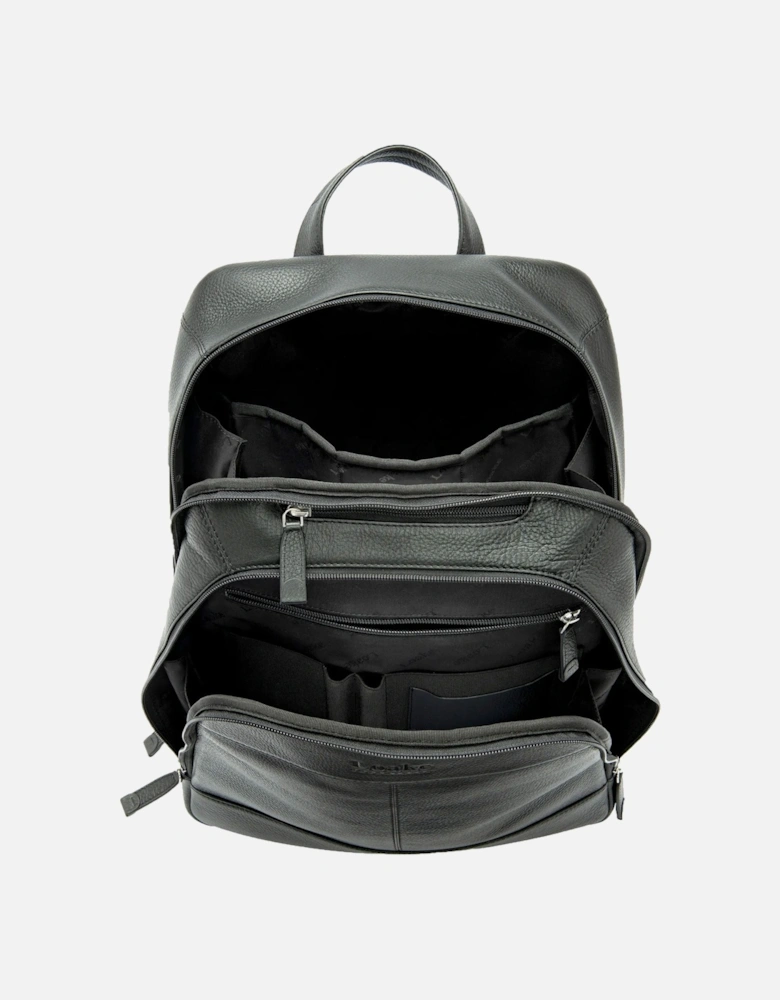 WATERLOO LEATHER RUCKSACK BLACK