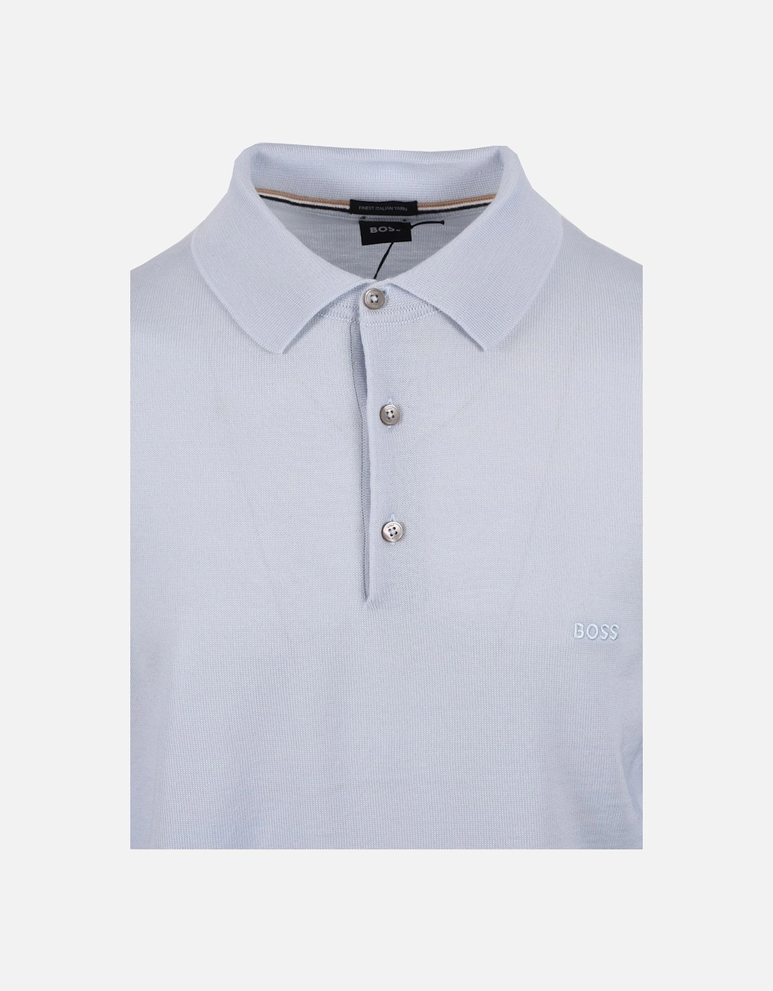BOSS BLACK BONO-L LONG SLEEVED SHIRT POLO OPEN BLUE
