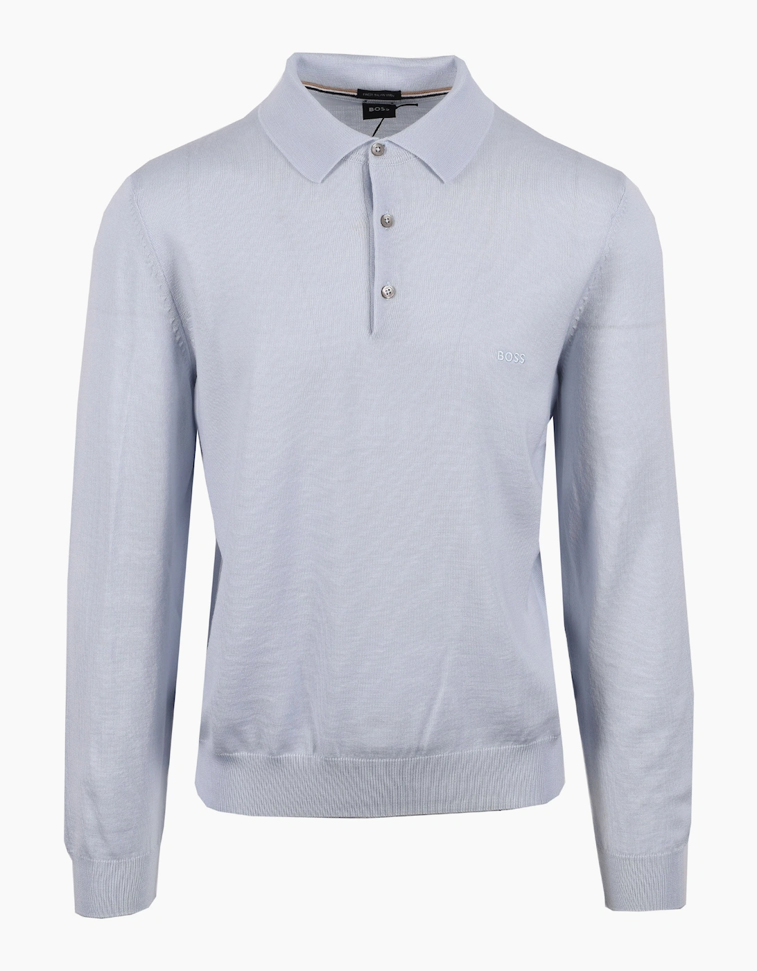 Hugo Boss Men's Boss Black Bono-L Long Sleeved Shirt Polo Open Blue - Navy - Size, Size Xl