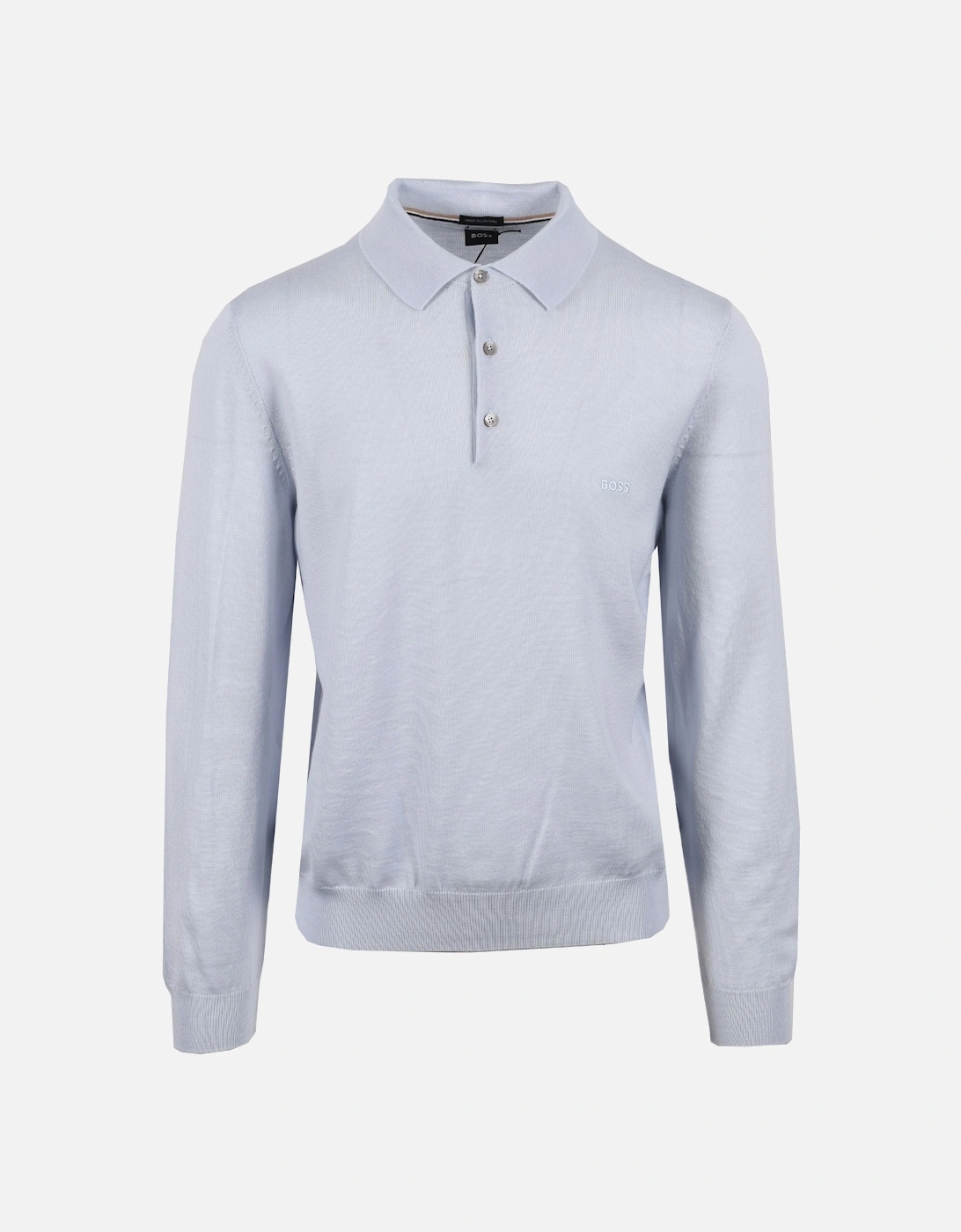BOSS BLACK BONO-L LONG SLEEVED SHIRT POLO OPEN BLUE, 4 of 3