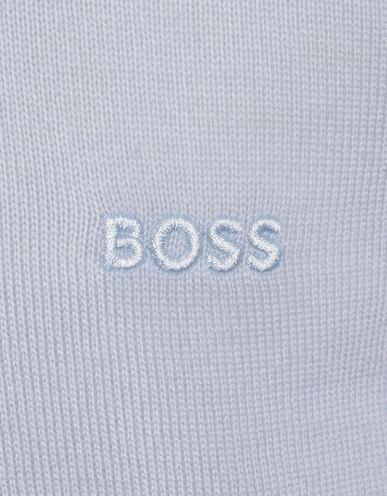 BOSS BLACK BONO-L LONG SLEEVED SHIRT POLO OPEN BLUE