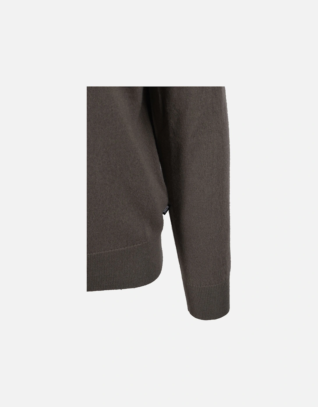 BOSS BLACK HEMARLO HALF ZIP KNITWEAR OPEN BROWN