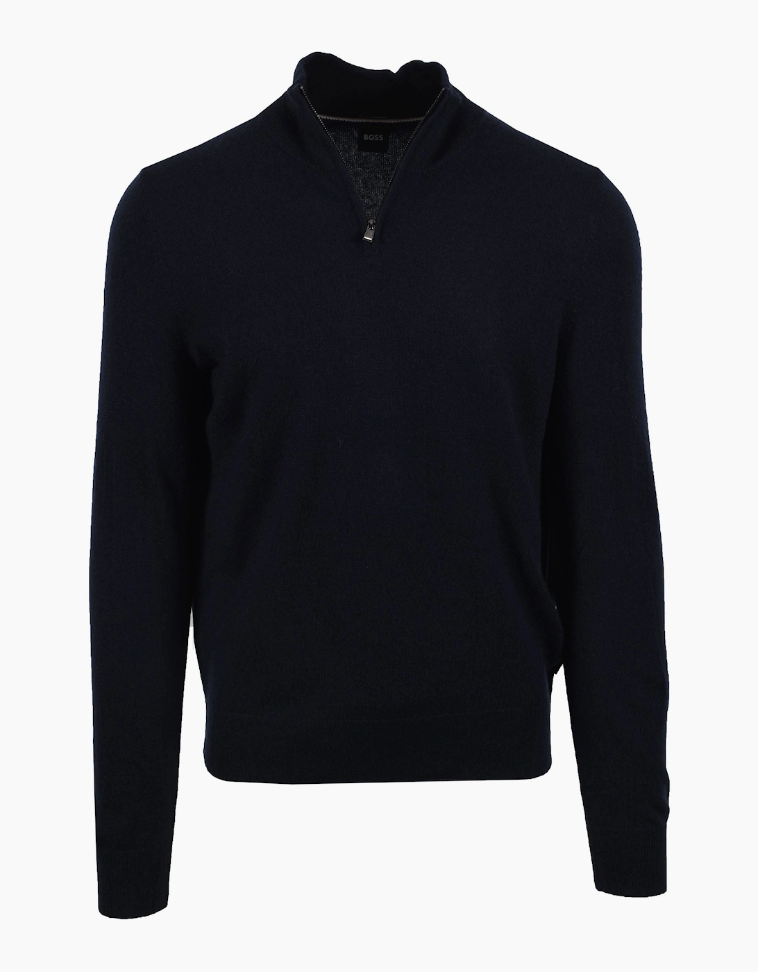 Men's BOSS BLACK HEMARLO HALF ZIP KNITWEAR DARK BLUE - Navy - Size: 44