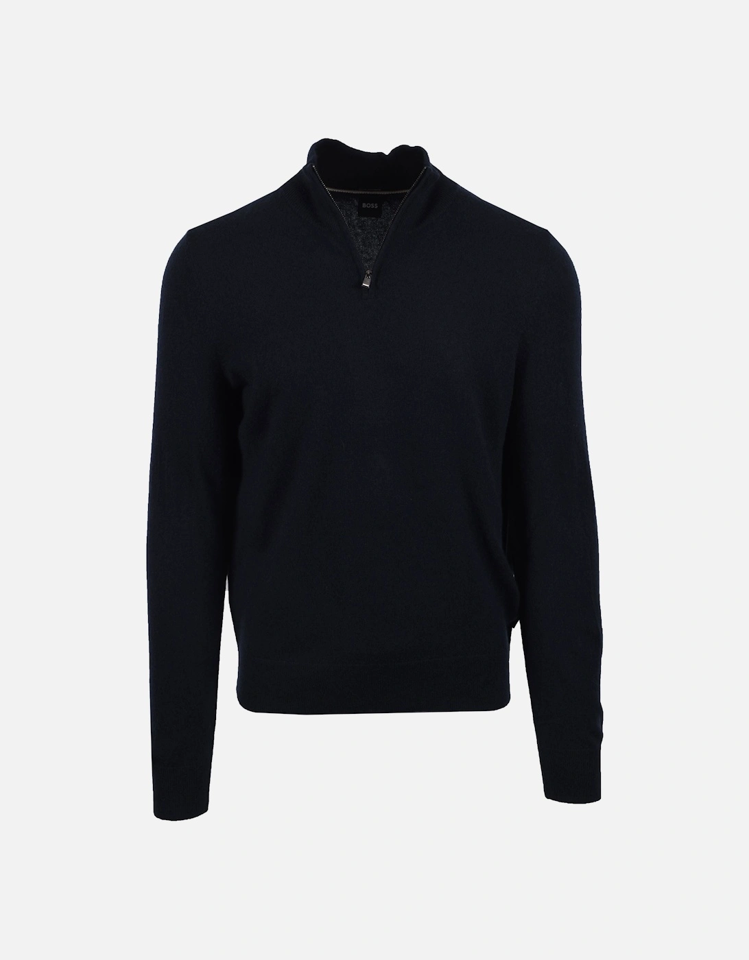 BOSS BLACK HEMARLO HALF ZIP KNITWEAR DARK BLUE, 4 of 3