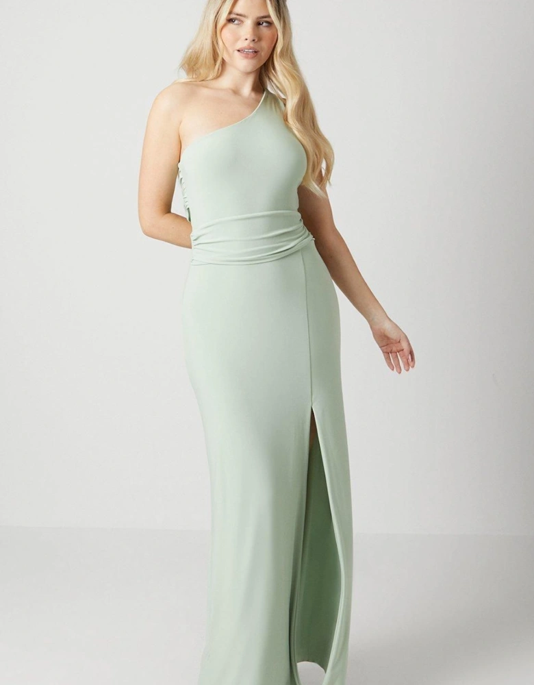 by Coast One Shoulder Drape Back Jersey Bridesmaid Dress