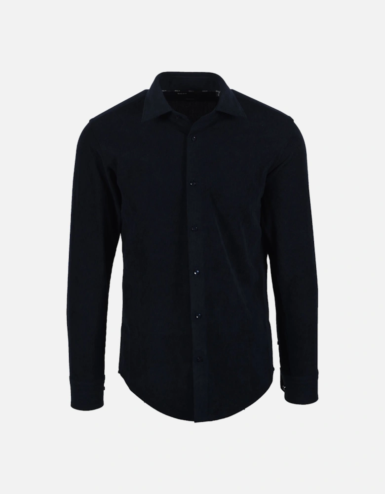 Boss Black KENT CORDUROY SHIRT DARK BLUE