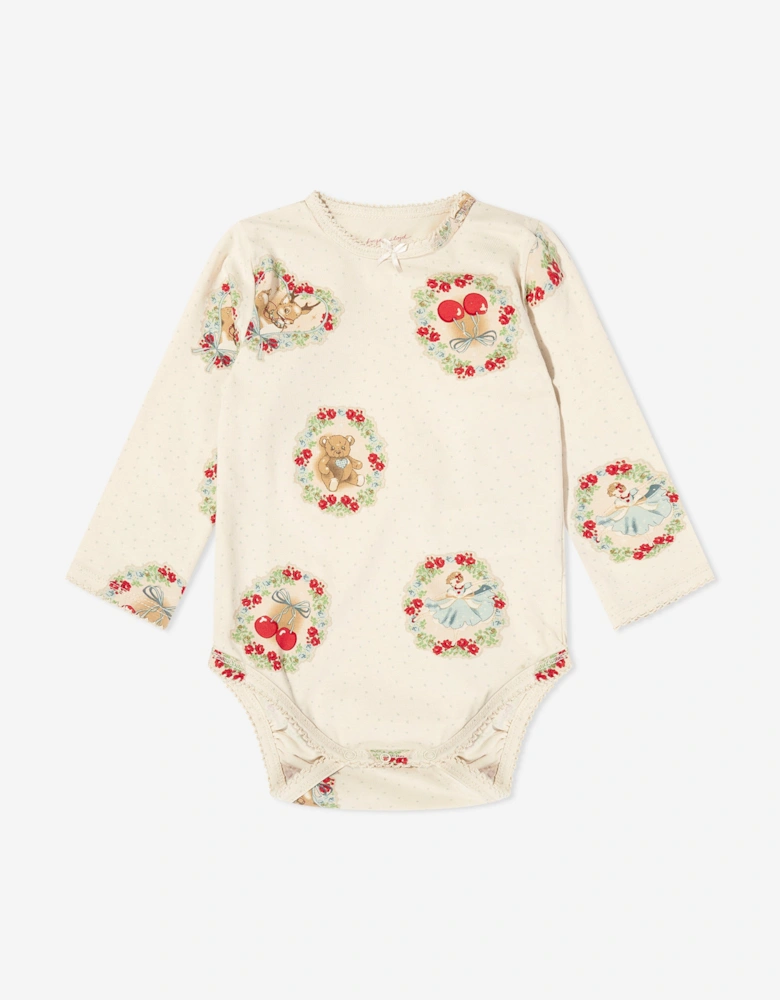 Konges Sløjd Baby Deer Diary Bodysuit Set in Ivory