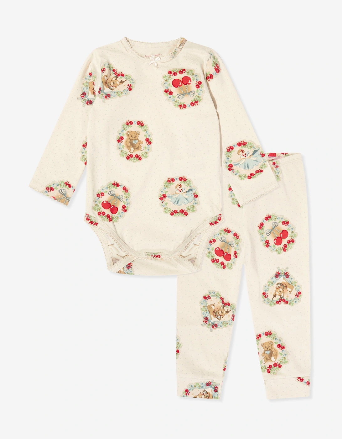 Konges Sløjd Baby Deer Diary Bodysuit Set in Ivory, 6 of 5