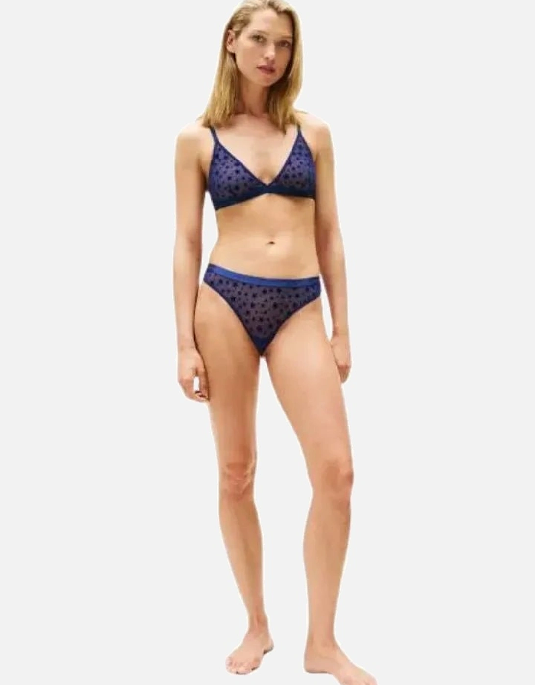 Mesh Stars Thong Gift Set, Preppy Navy