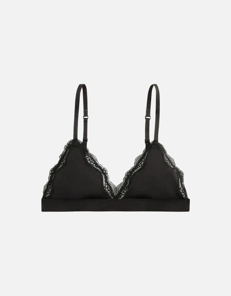 TH Micro Lace Triangle Bra, Black