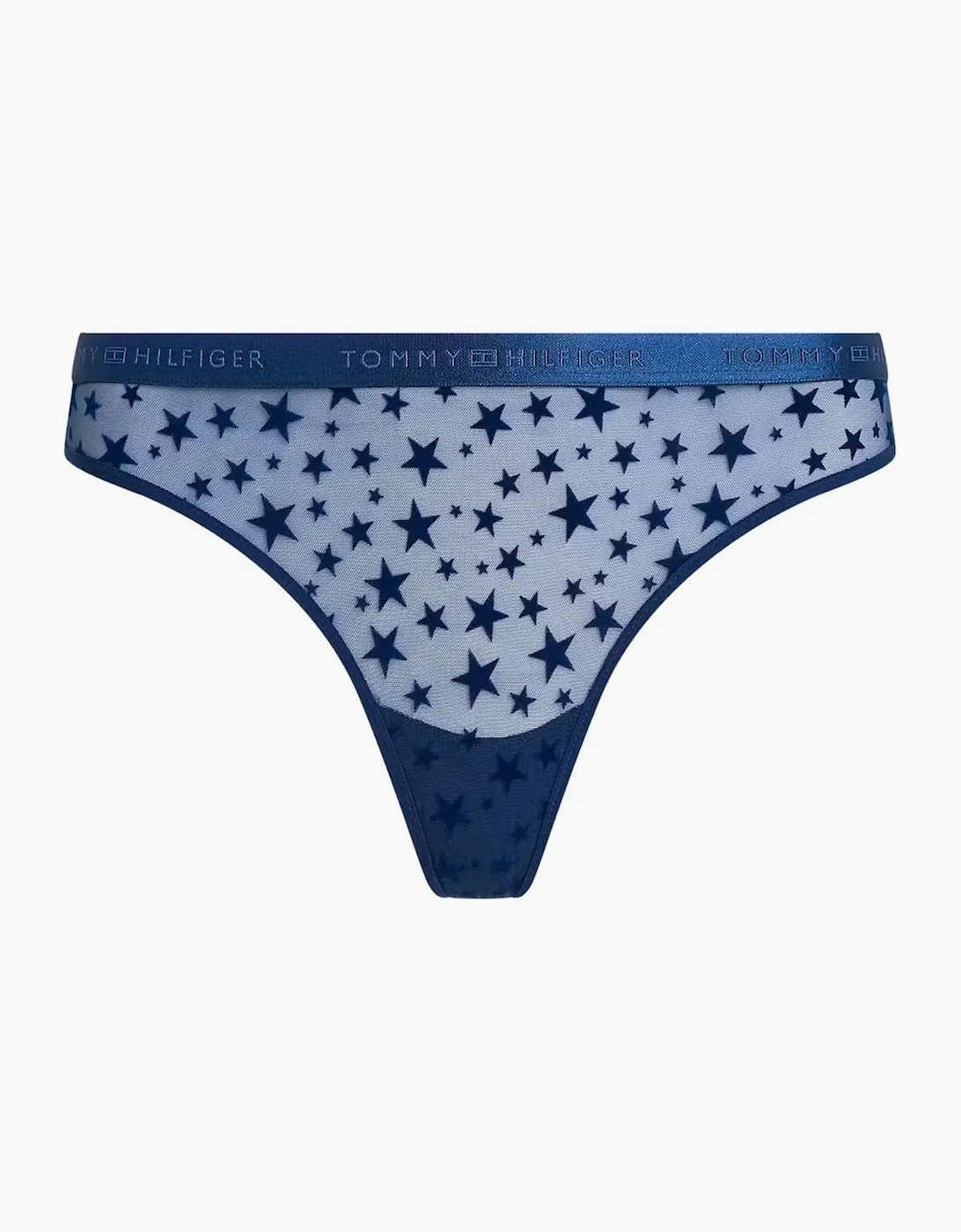 Tommy Hilfiger Women's Mesh Stars Thong Gift Set, Preppy Navy - Size: 16