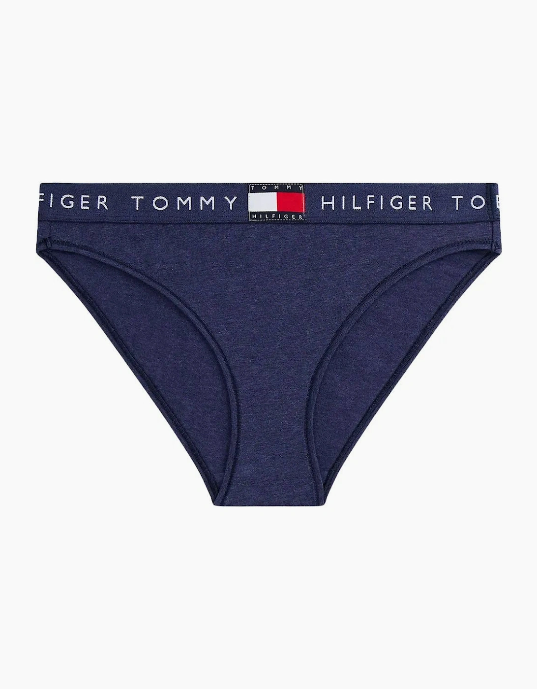 Tommy Hilfiger Women's Heritage Logo Bikini Brief, Navy Heather - Size: 16