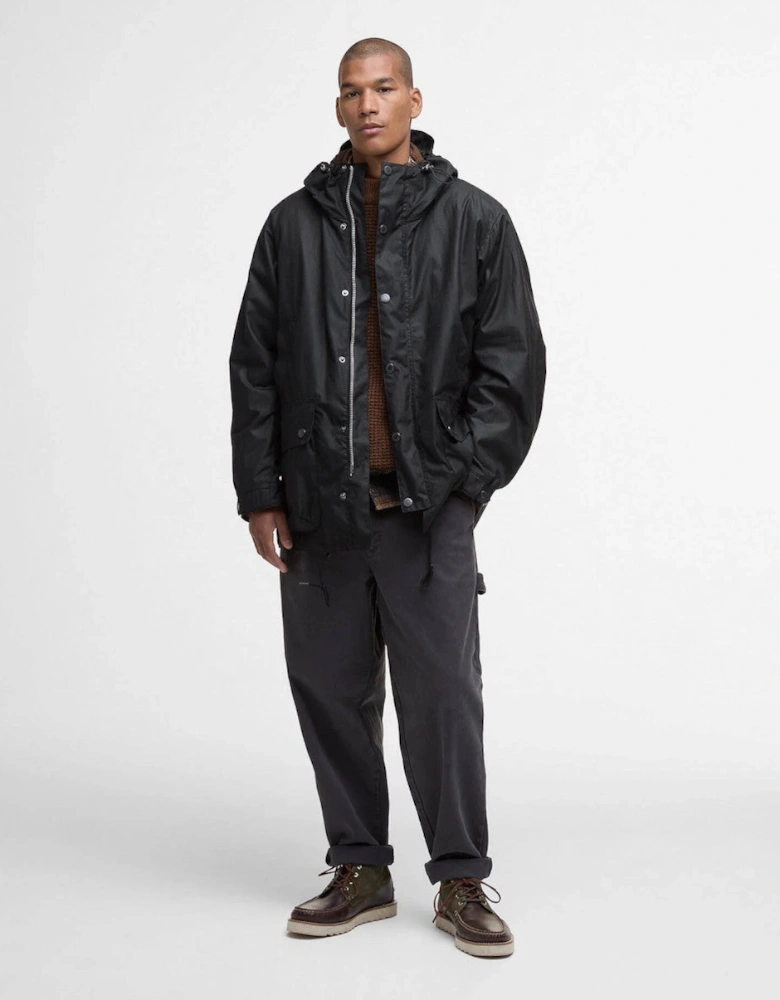 Tide Hood Wax Jacket BK71 Black
