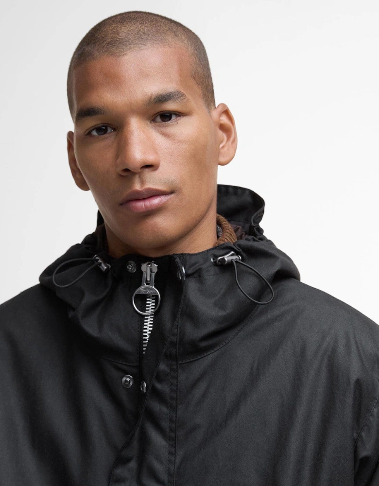 Tide Hood Wax Jacket BK71 Black