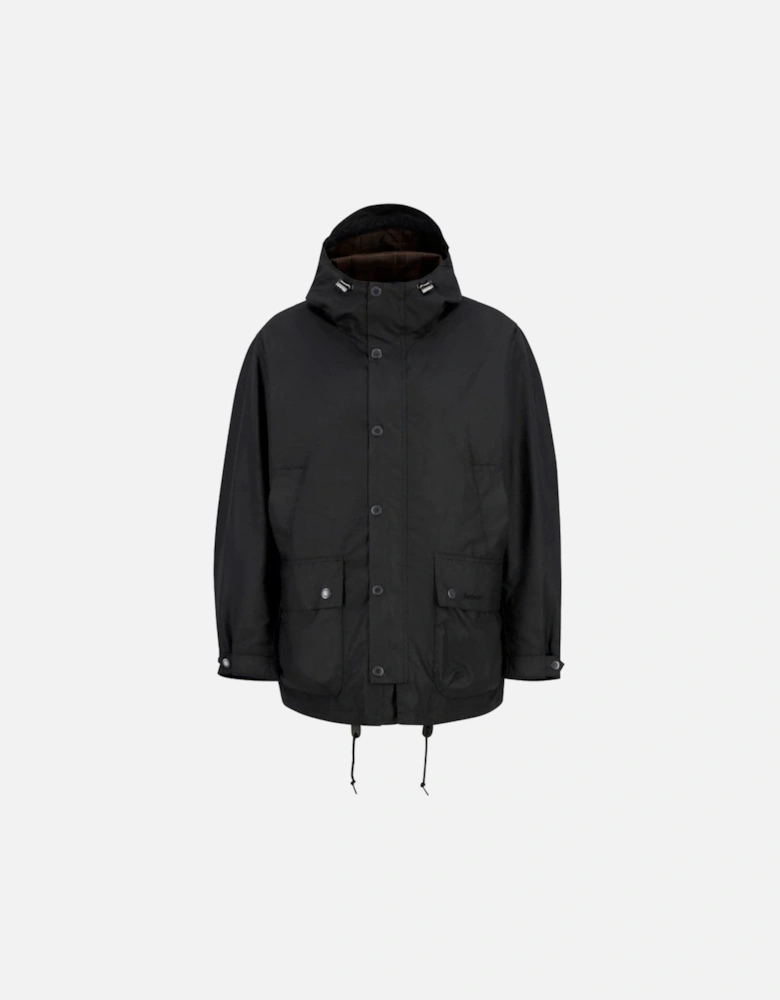 Tide Hood Wax Jacket BK71 Black