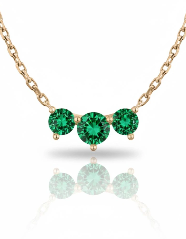 Trinity Radiance Emerald Necklace